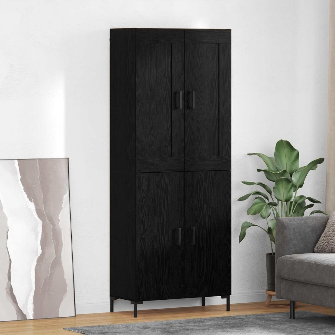 Hochschrank verbindet 4 Tueren und ein Metallgestell