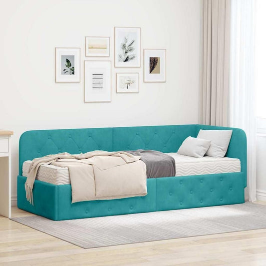 Bettgestell in Tuerkis mit den Massen 80 x 200 cm