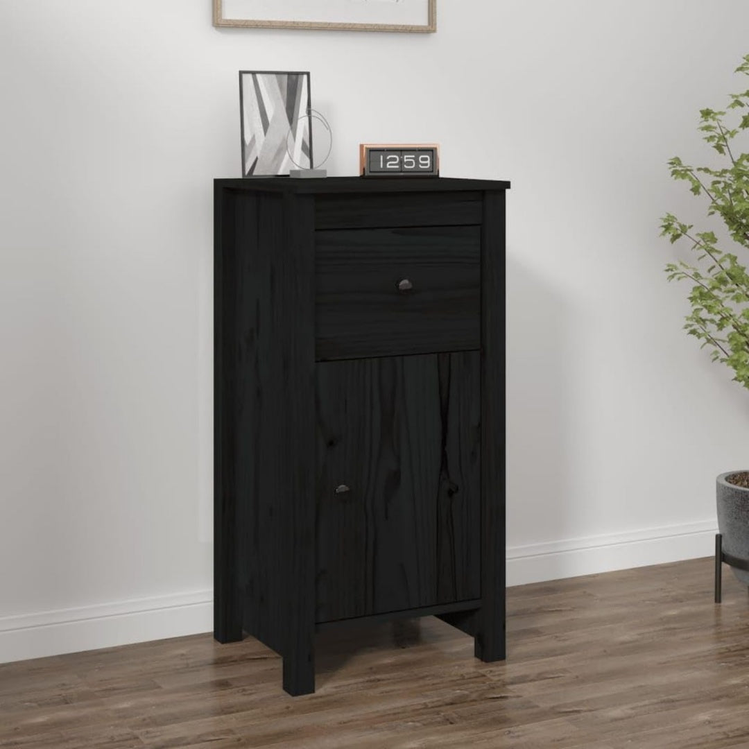 Sideboard mit den Massen 40 x 35 x 80 cm in Schwarz und Naturbraun